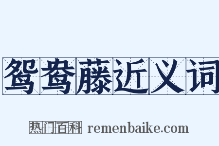 鸳鸯藤近义词是什么意思的图片